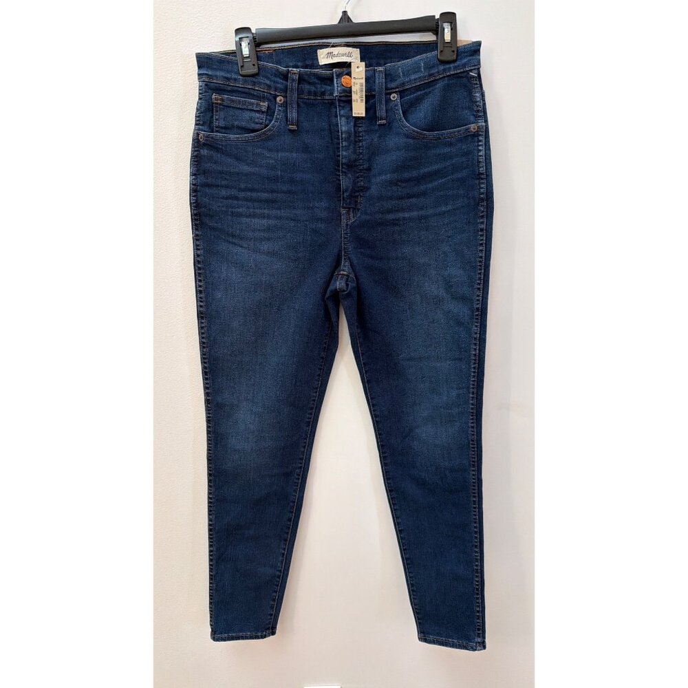 Madewell Womens 10" High-Rise Skinny Jeans W30 Dark Wash Denim Cotton Blend